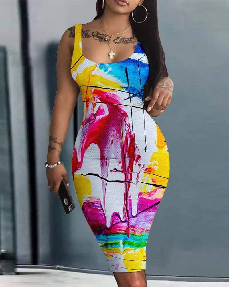 Abstract print Maxi ~ FINAL SALE