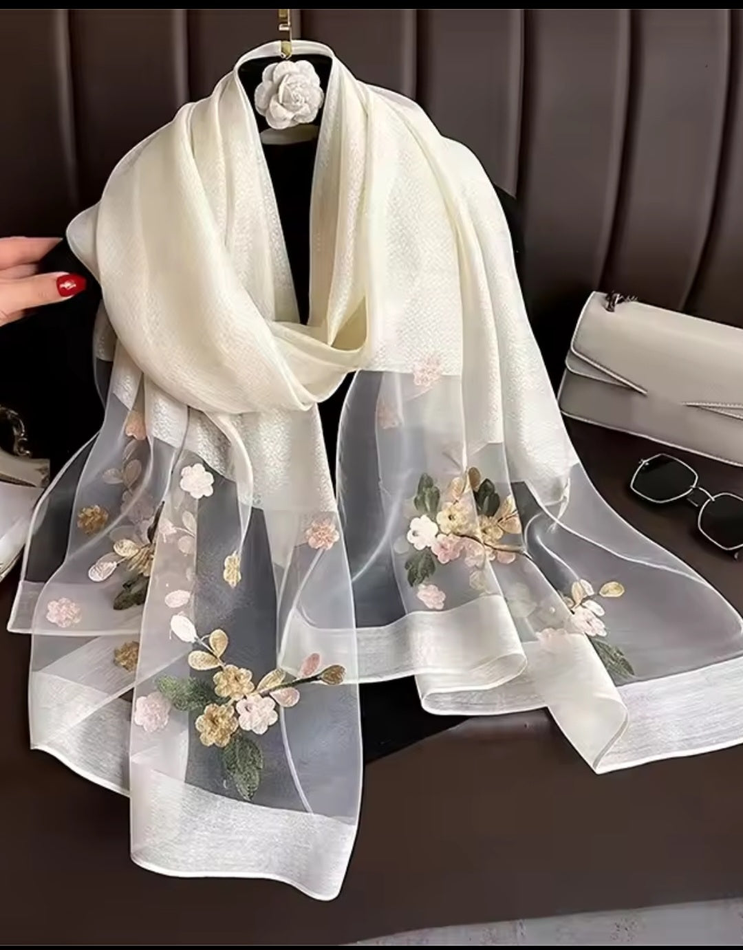 Silk wool scarf