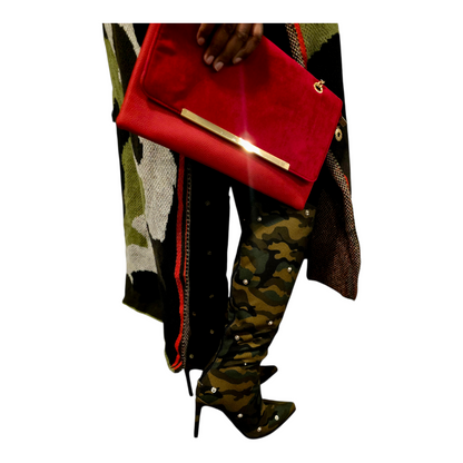 Camouflage boots w removable flap