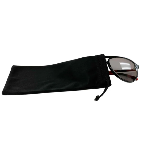 Sunglass Soft Pouch Drawstring Classic Black