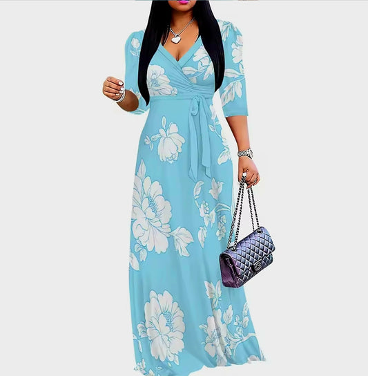 White flower maxi