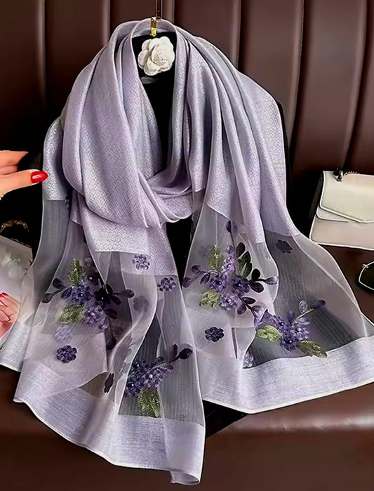Silk wool scarf