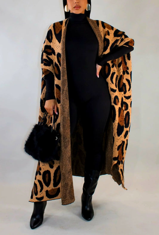 Leopard print cardigan
